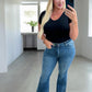 Judy Blue High Waist Control Top Frayed Hem Flare Jeans Jeans