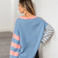 Striped Dropped Shoulder Sweater Sweaters