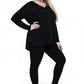 Zenana Plus Size Buttery Soft Loungewear Set Pants Sets