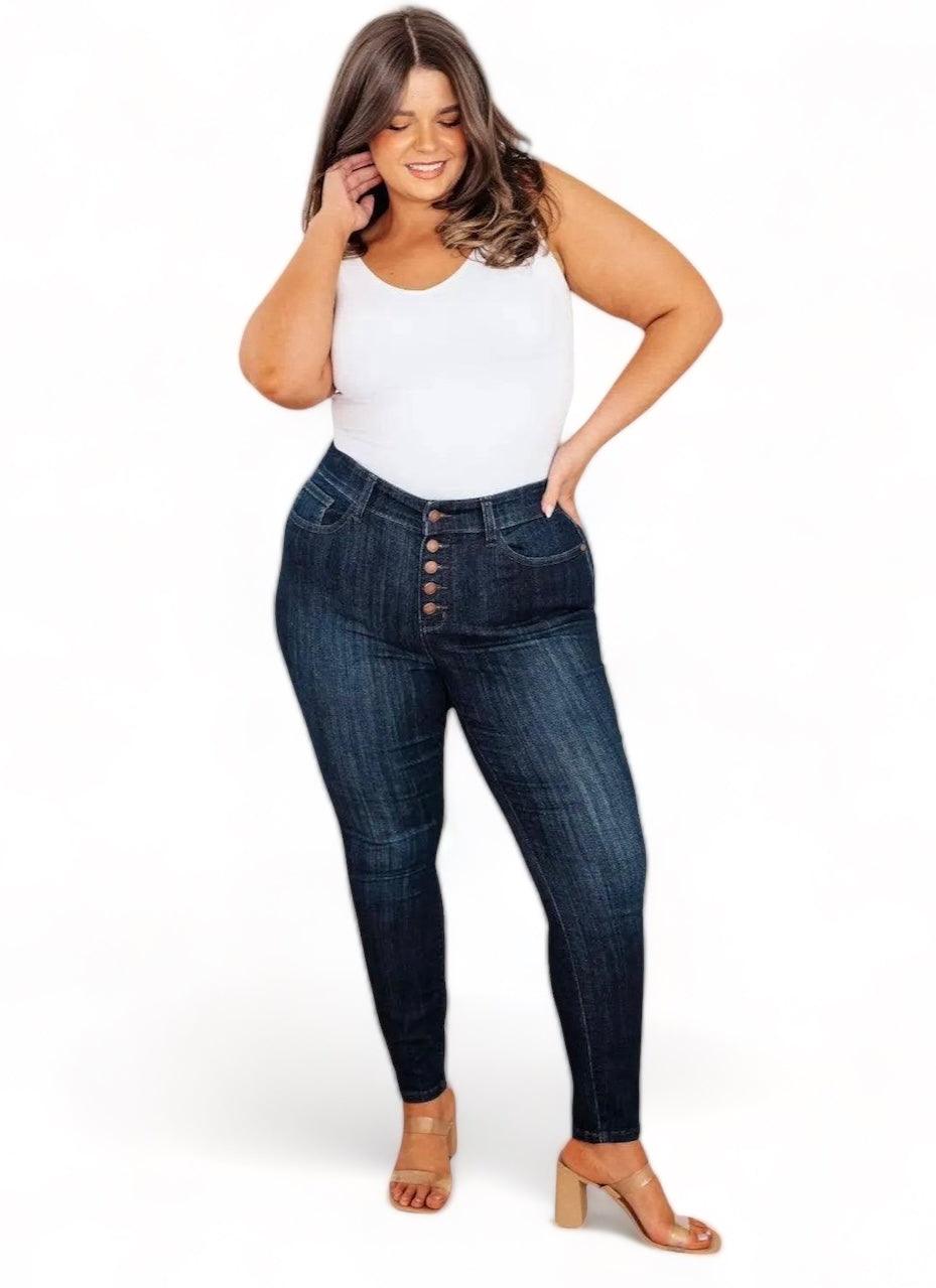 Plus Size High Rise Judy Blue Skinny Jeans 24W Jeans