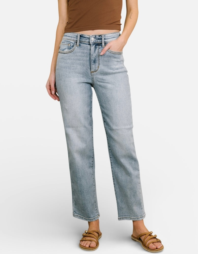 Judy Blue High Waist Ankle Straight Jeans