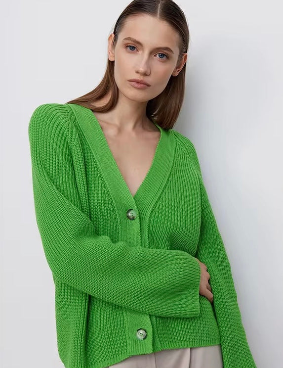 Raglan Sleeve Button Down Cardigan | Cardigans Daverri Fashions