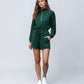 Daverri Zip-Up Drawstring Waist Romper