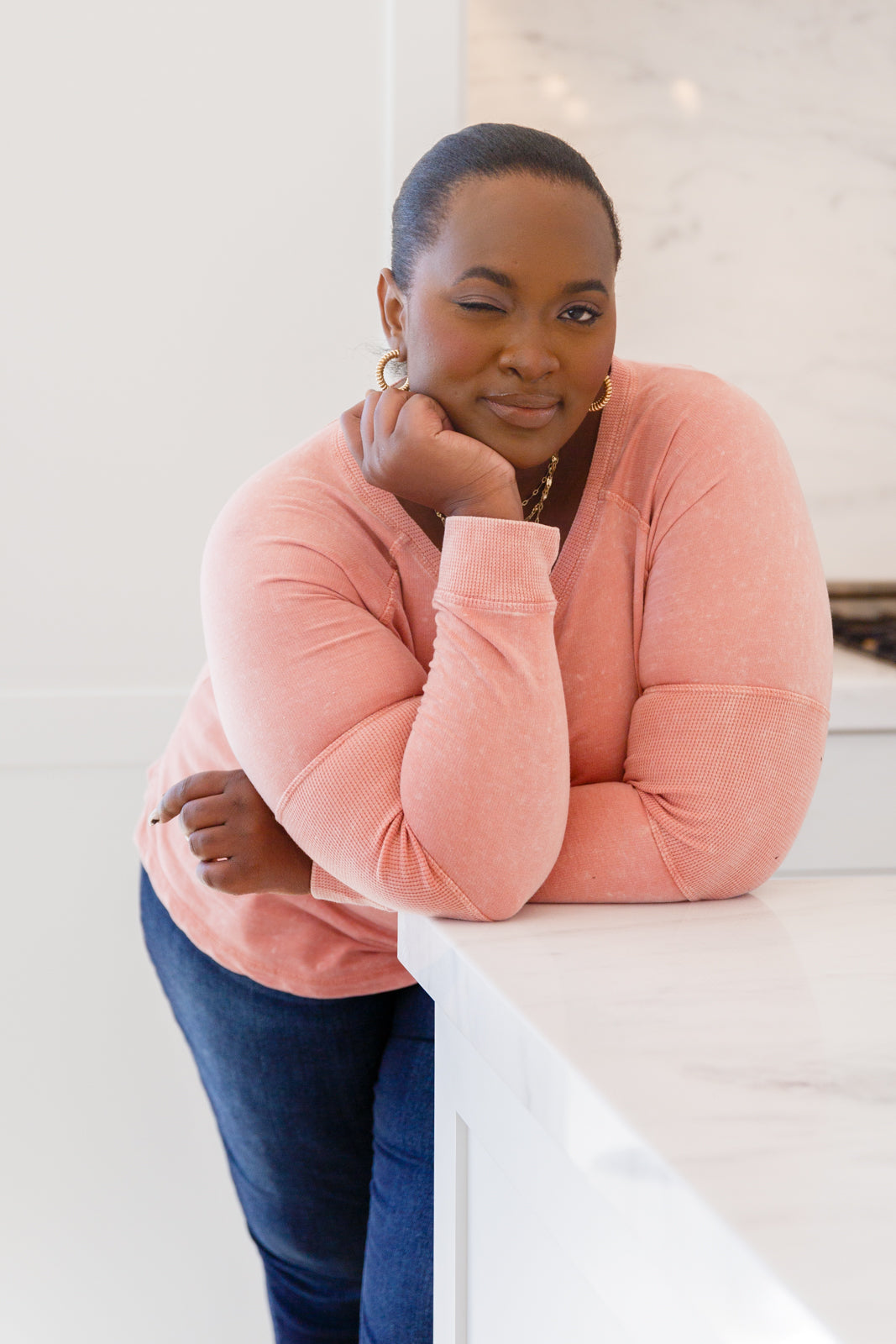 Jodifl Dusty Mauve Raglan Top Tops