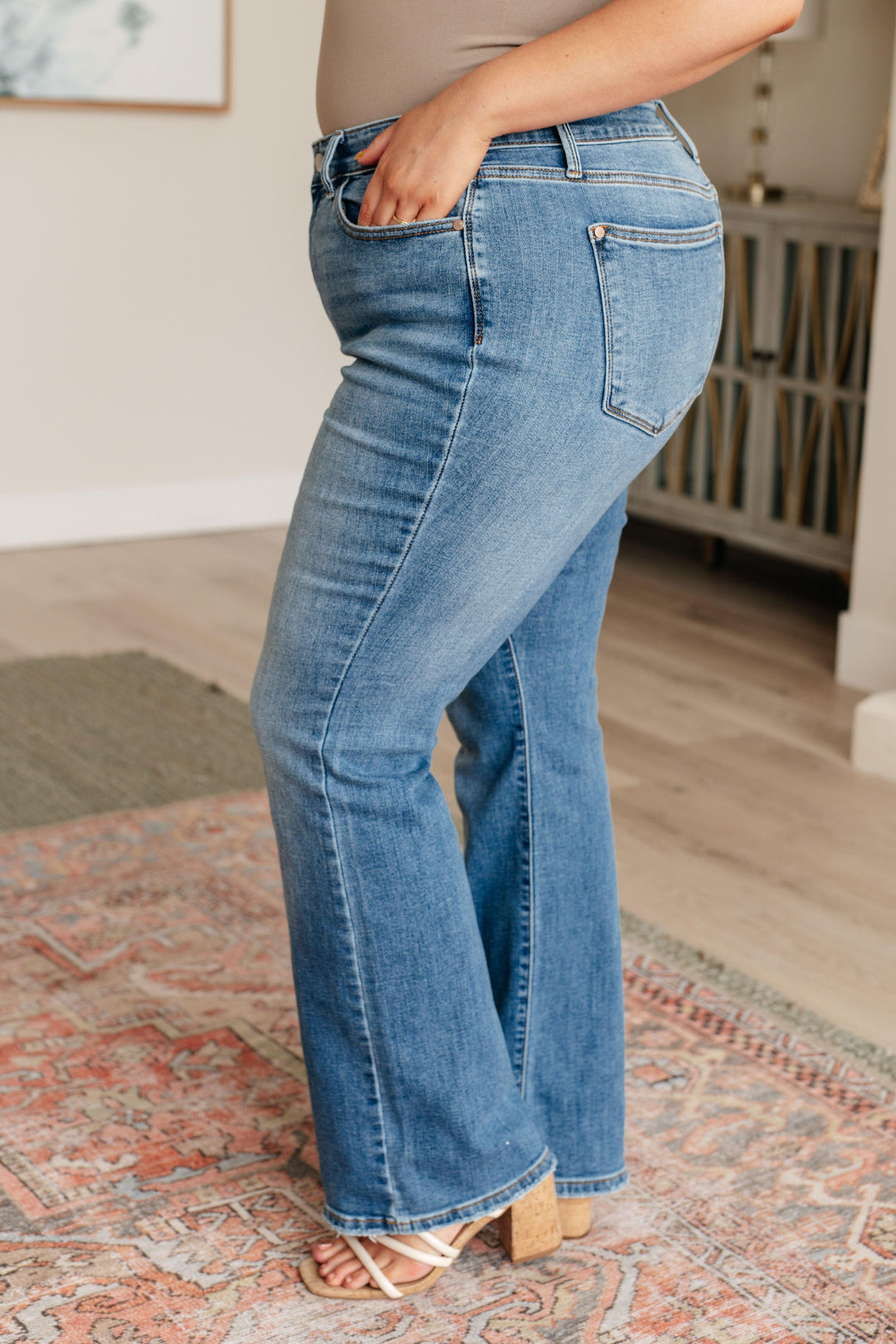 Judy Blue Mid Rise Vintage Bootcut Jeans Mid Rise Jeans