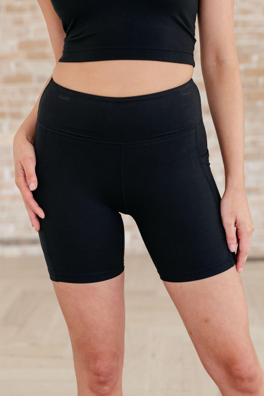 Getting Active Biker Shorts in Black Small Black Shorts