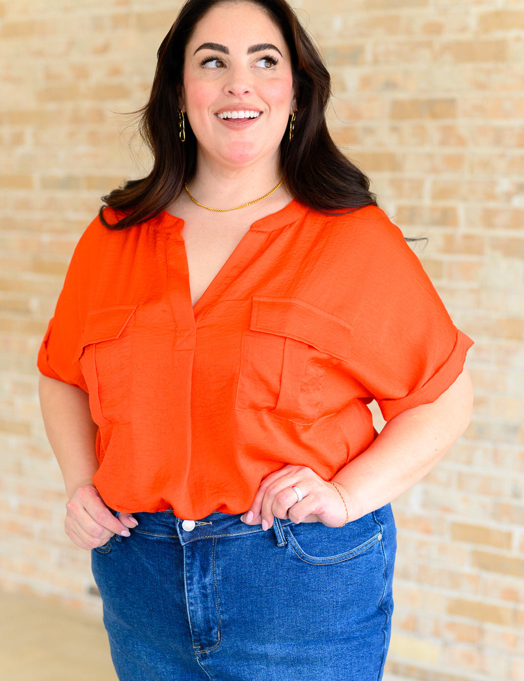 Jodifl Cargo Pocket Blouse | Blouses Daverri Fashions