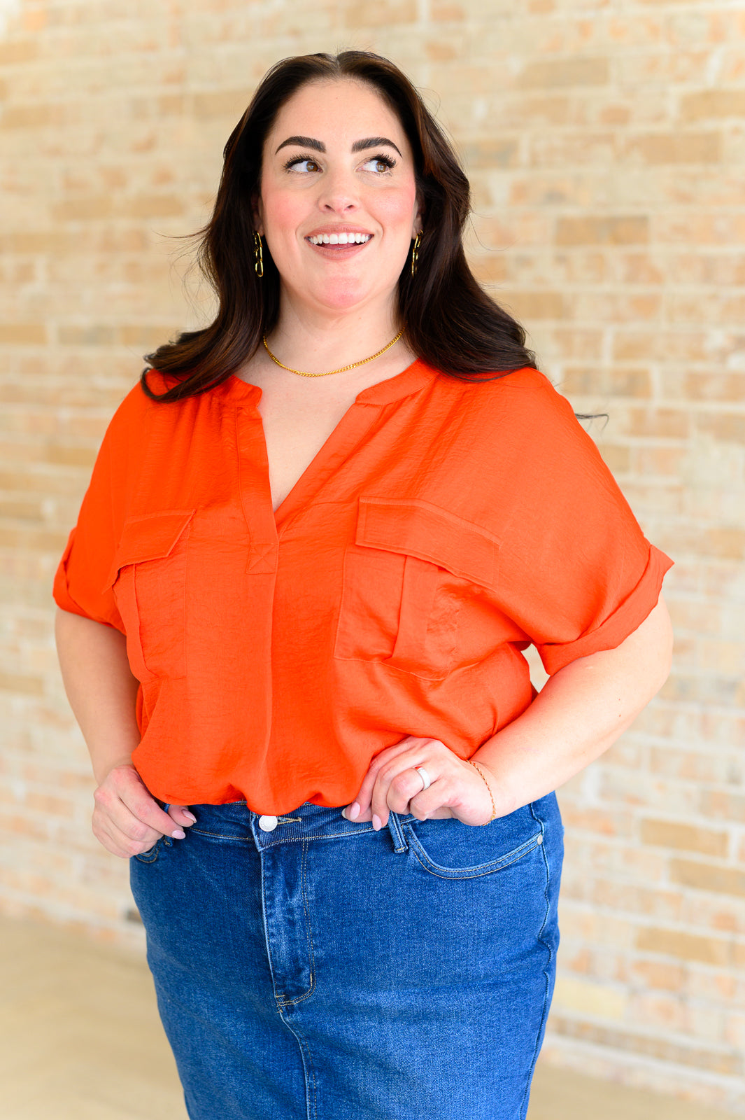 Jodifl Cargo Pocket Blouse | Blouses Daverri Fashions