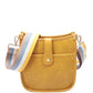 Guitar Strap Vegan Leather Crossbody Bag Mustard Handbags