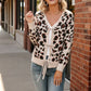 Haptics Leopard Print Front Tie Cardigan - DAVERRI FASHIONS