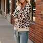 Haptics Leopard Print Front Tie Cardigan - DAVERRI FASHIONS