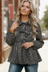 Midnight Petal Bowtie Blouse - DAVERRI FASHIONS