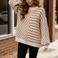 Haptics Cozy Crossroads Oversized Drop Shoulder Taupe Sweater - DAVERRI FASHIONS