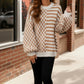 Haptics Cozy Crossroads Oversized Drop Shoulder Taupe Sweater - DAVERRI FASHIONS