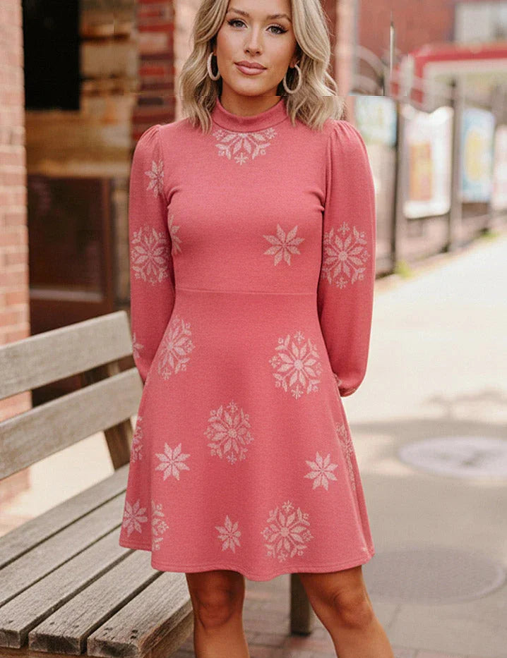 Snowflake Kisses Red Dress | Daverri Fashions