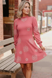 Snowflake Kisses Red Dress | Daverri Fashions