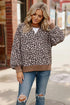 Haptics Leopard Print Color Block Pullover - DAVERRI FASHIONS