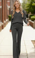 Cozy on Main Charcoal Sweater Set - DAVERRI FASHIONS