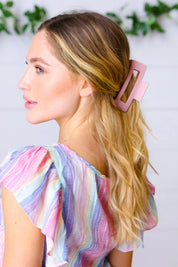 Blush Classic Big Hair Claw | 07-01-25 Summer Sale Daverri Fashions