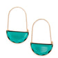 Half Circle Crystal Earrings Earrings