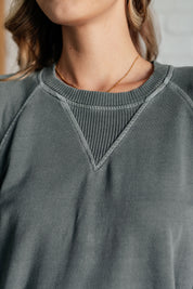 Ash Jade Mid-Weight Side Pockets Sweatshirt Tops