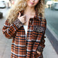Put Together Rust Plaid & Animal Print Button Down Jacket - DAVERRI FASHIONS