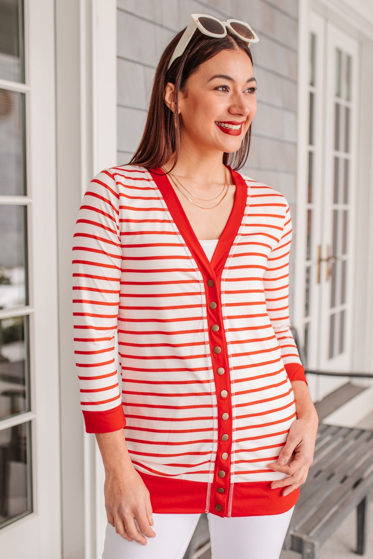 Have You Heard Cardigan in Red Clearance