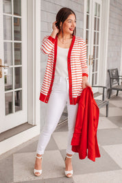 Have You Heard Cardigan in Red Clearance