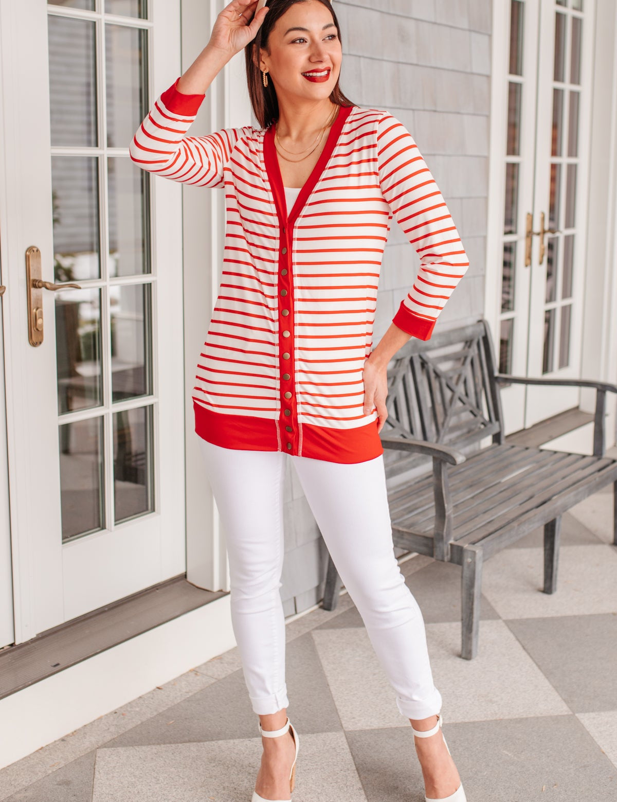 Have You Heard Cardigan in Red Clearance