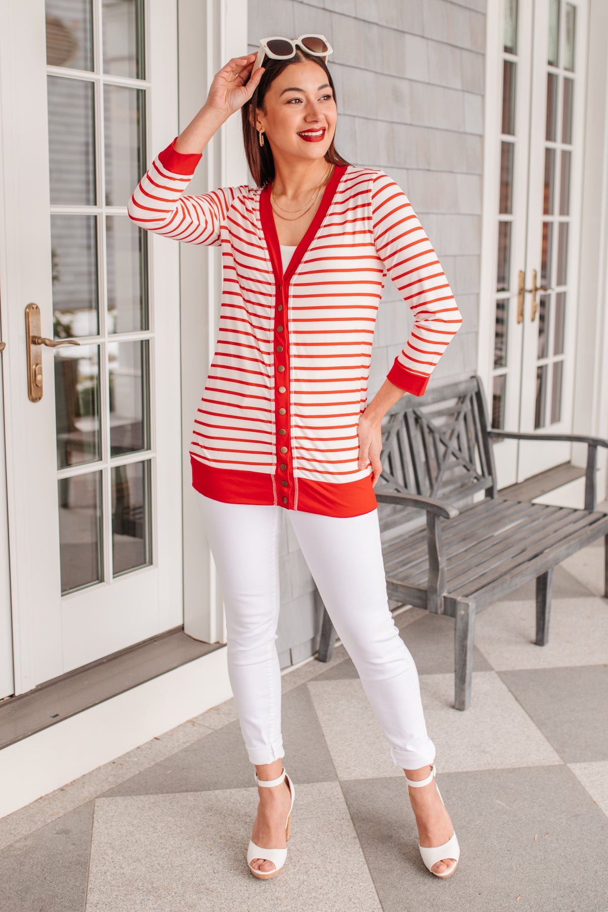 Have You Heard Cardigan in Red Clearance