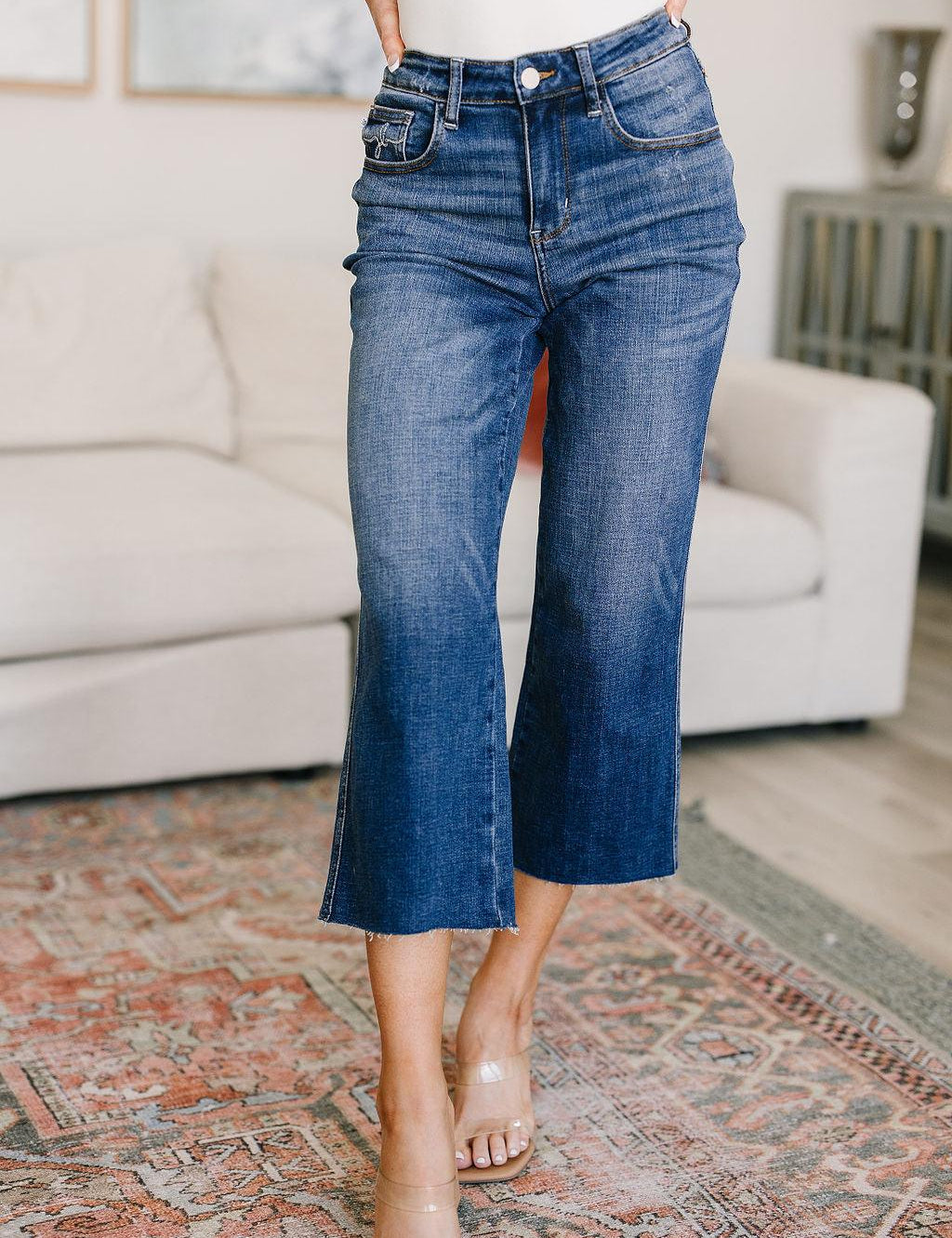 Hayes High Rise Wide Leg Crop Jeans Jeans