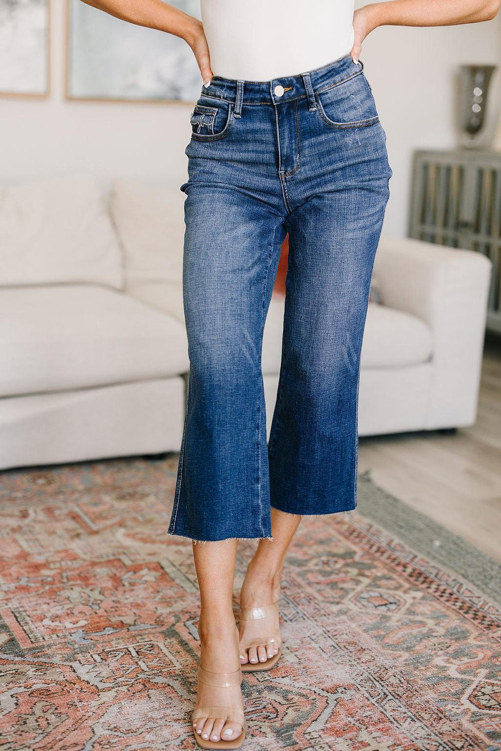 Hayes High Rise Wide Leg Crop Jeans Jeans