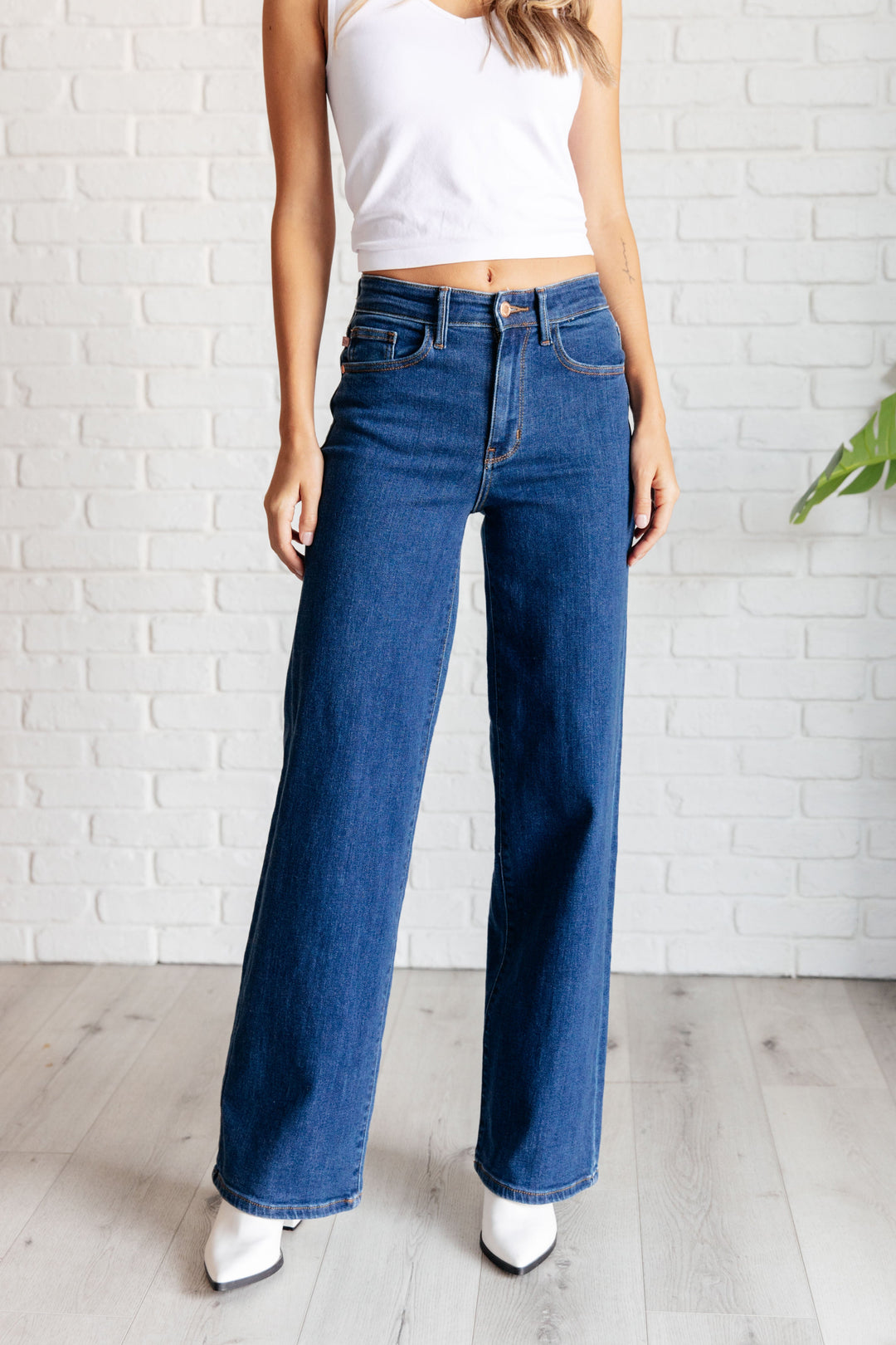 Judy Blue High Rise Vintage Wide Leg Jeans Denim