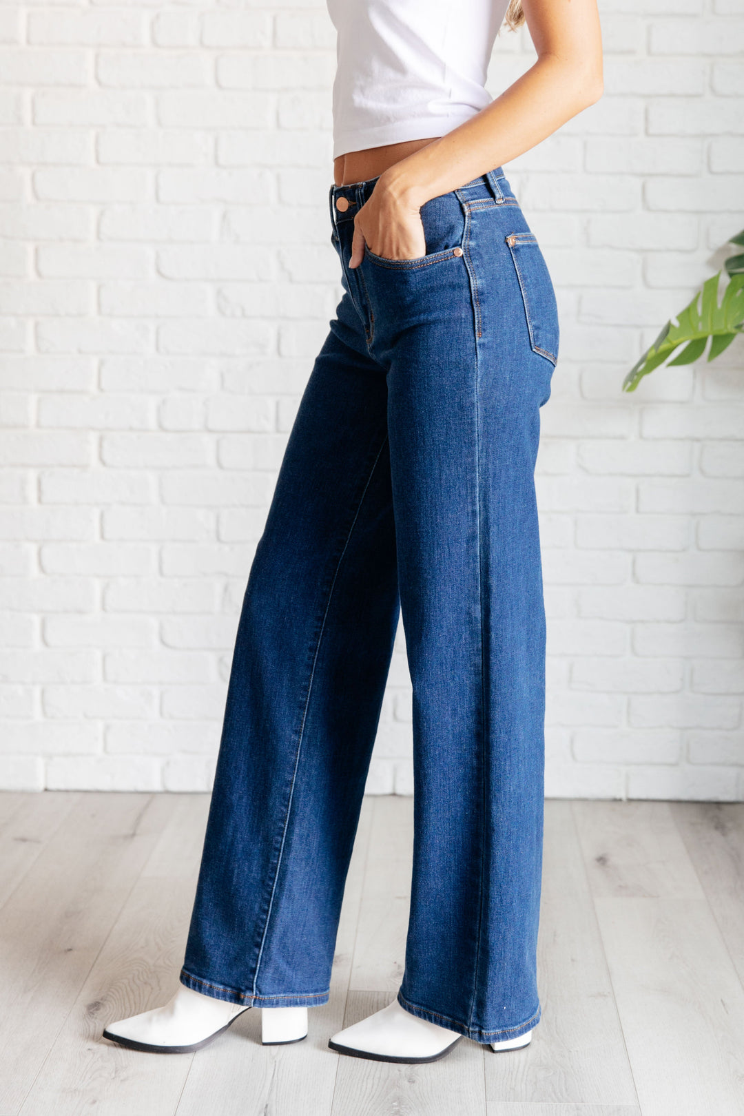 Judy Blue High Rise Vintage Wide Leg Jeans Denim