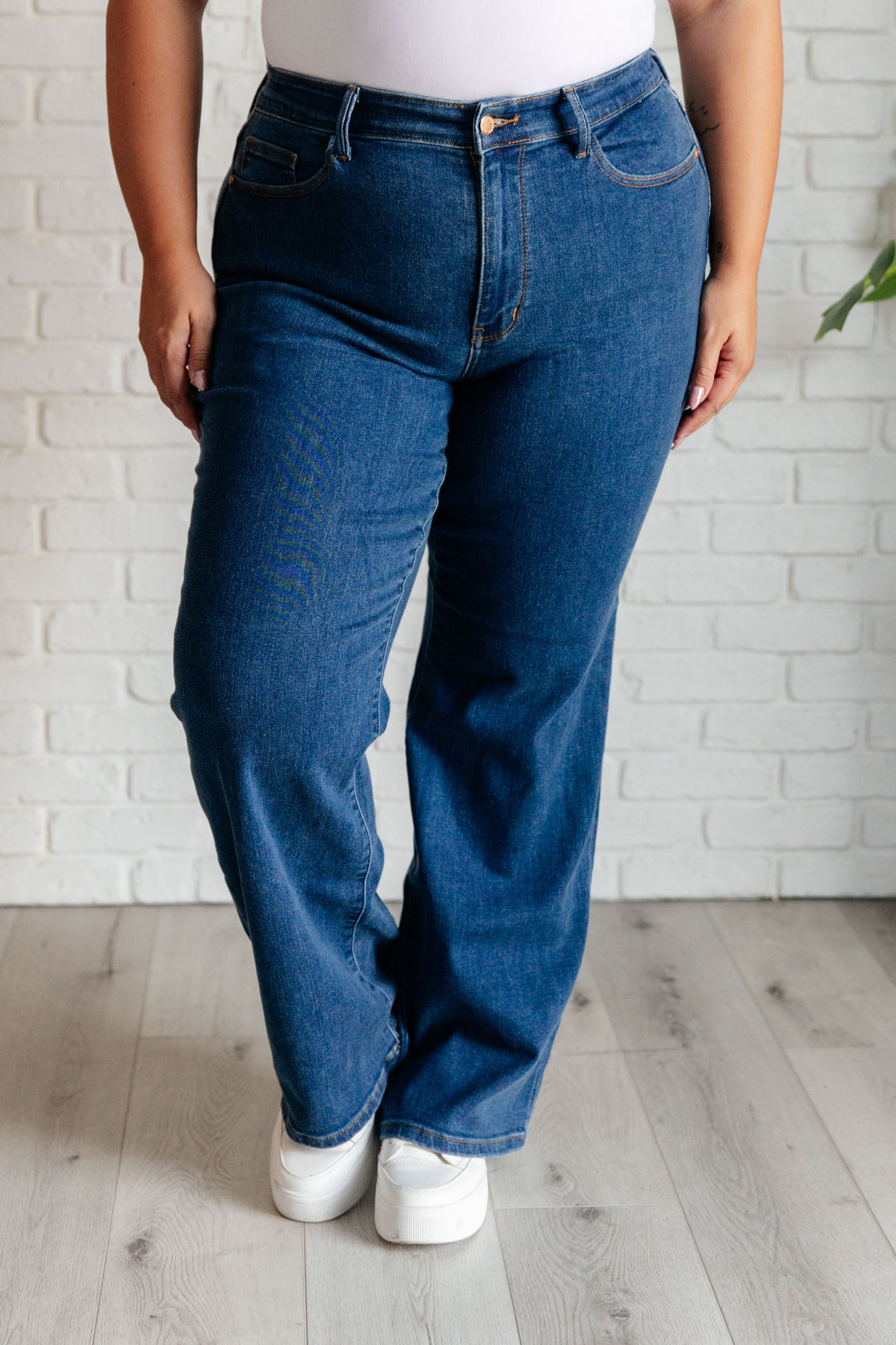 Judy Blue High Rise Vintage Wide Leg Jeans Denim