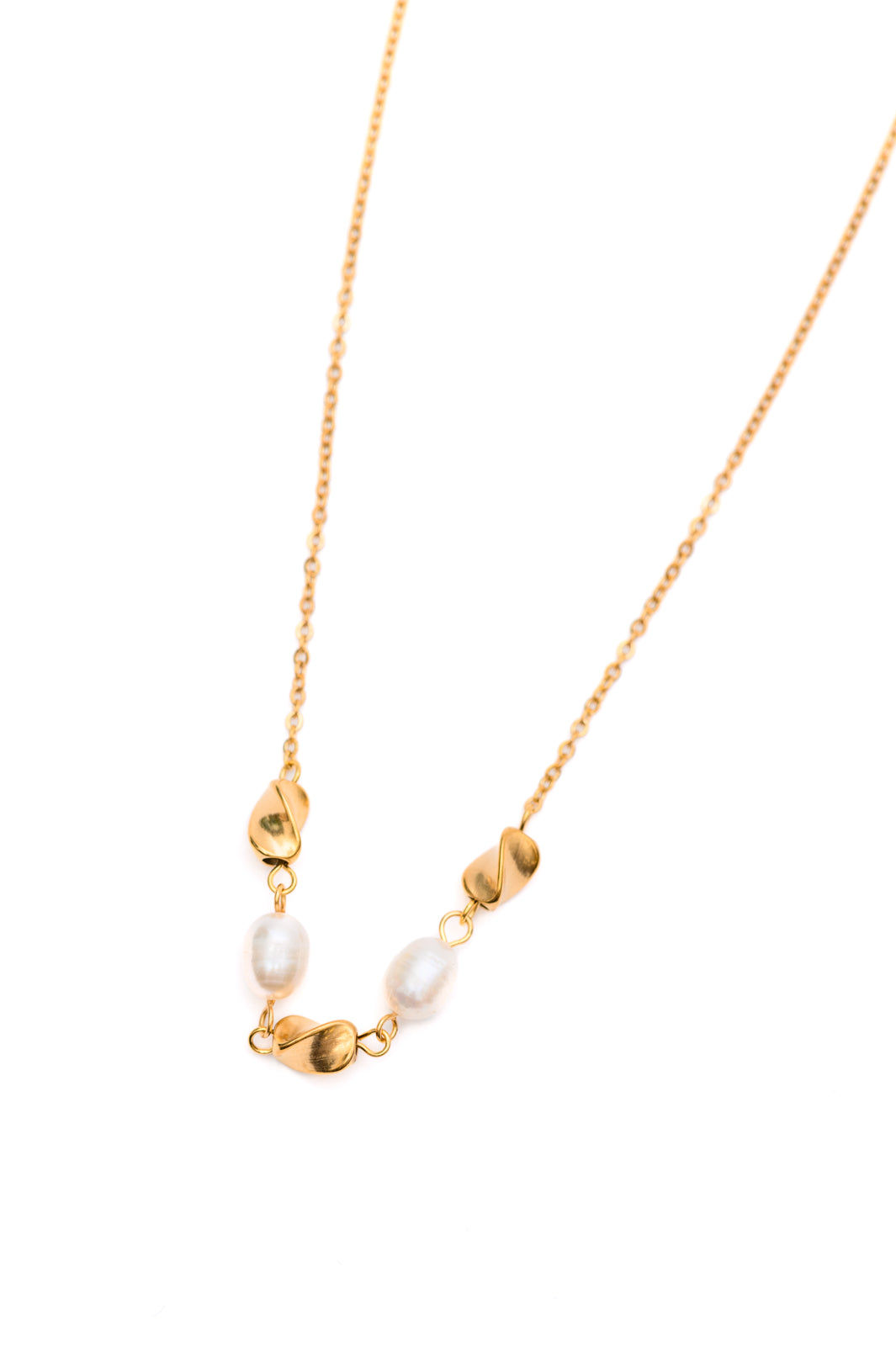 18k Gold Plated Stainless Steel Pearl Necklace Necklaces