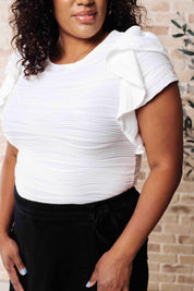 Highest Praise Ruffle Sleeve Blouse | Blouses Daverri Fashions