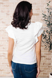 Highest Praise Ruffle Sleeve Blouse | Blouses Daverri Fashions