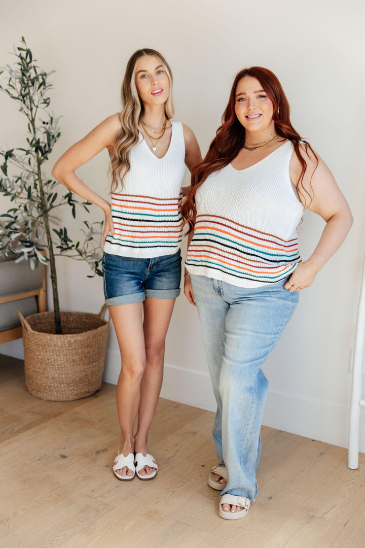 Plus Size Sweater Knit Tank Shirts & Tops