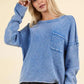 VERY J Mineral Washed Exposed Seam Sweater Sweaters