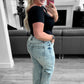 Plus High Waist Mineral Wash Wide Leg Judy Blue Jeans Jeans