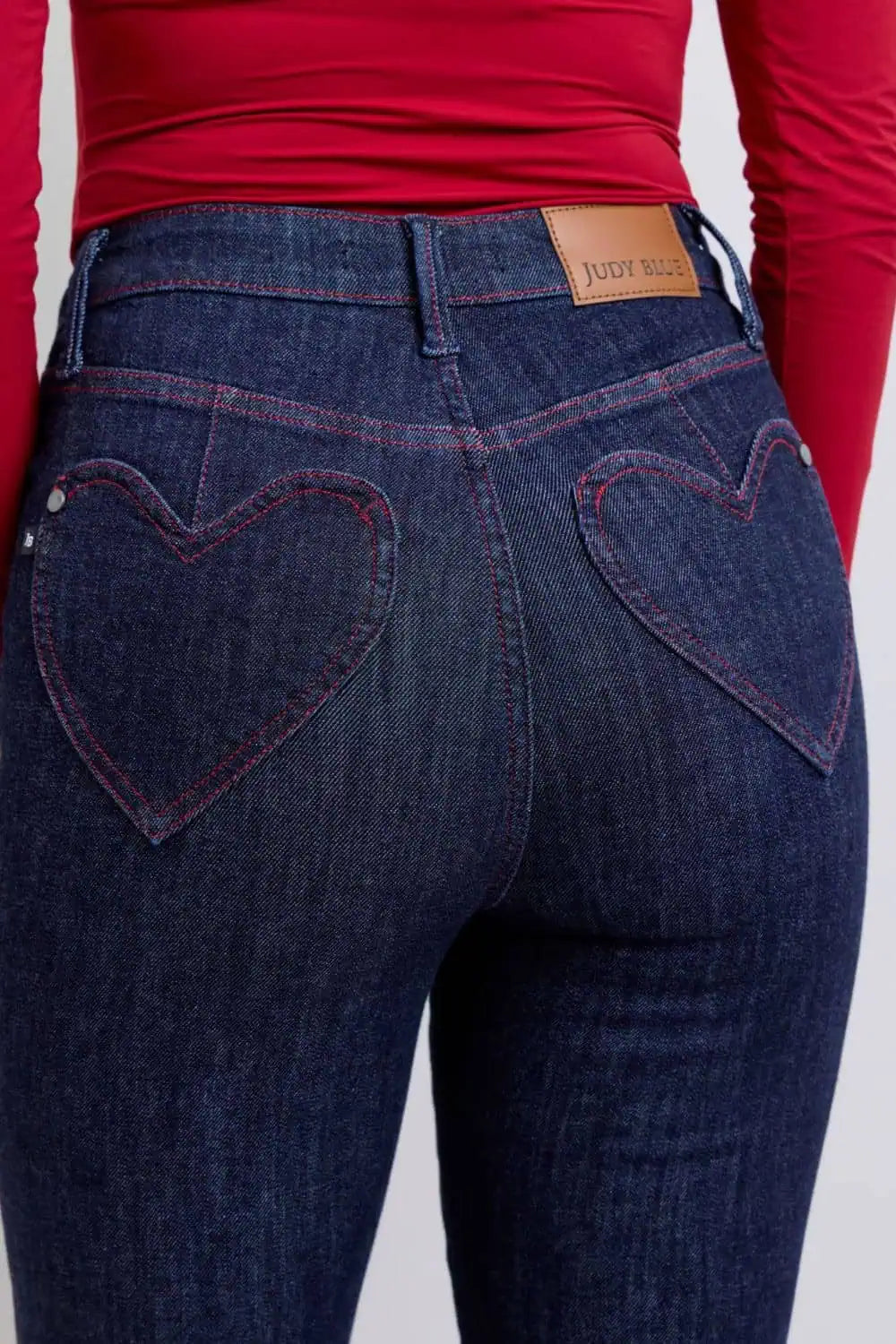 Judy Blue Full Size Heart Shaped Back Pockets Skinny Jeans Bottoms