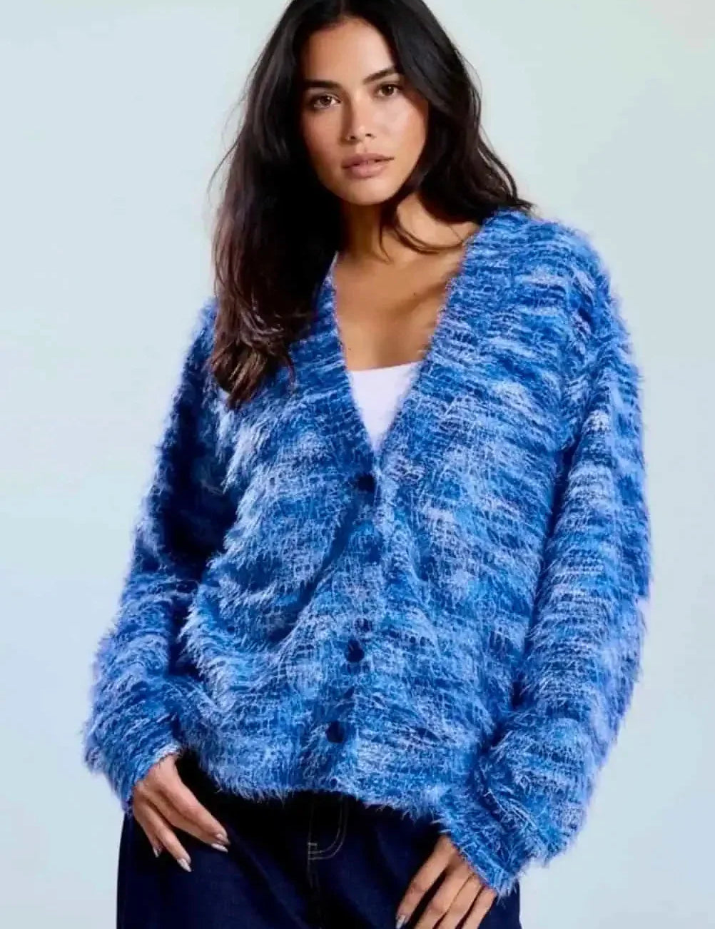 Daverri Fashions Textured Knit Button-Down Cardigan - DAVERRI FASHIONS