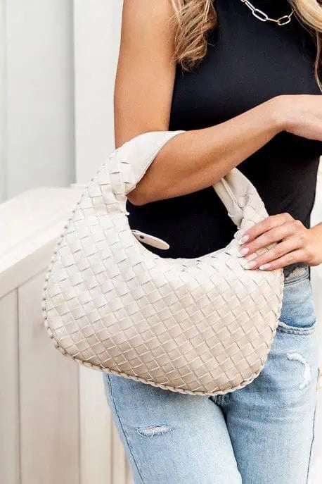 Butter Soft Vegan Leather Woven Handbag Handbags