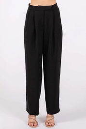 GeeGee High-Waisted Pleated Pants Bottoms