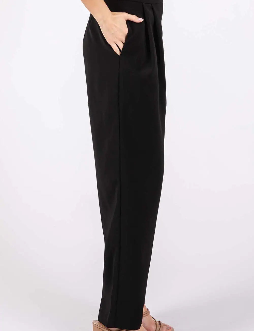 GeeGee High-Waisted Pleated Pants Bottoms