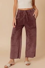 Daverri Fashions Washed Cotton Wide Leg Pants