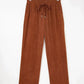 Daverri Fashions rust corduroy drawstring waist pants