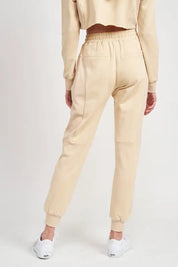 RIB CONTRAST JOGGER PANTS Loungewear