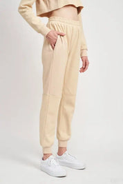 RIB CONTRAST JOGGER PANTS Loungewear